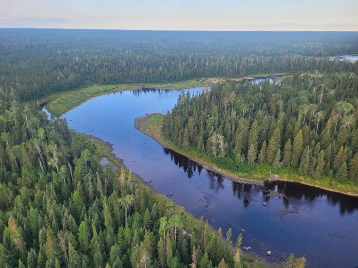 Aerial photo of the Albany River. Aerial photo of the Albany River.